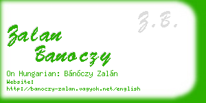 zalan banoczy business card